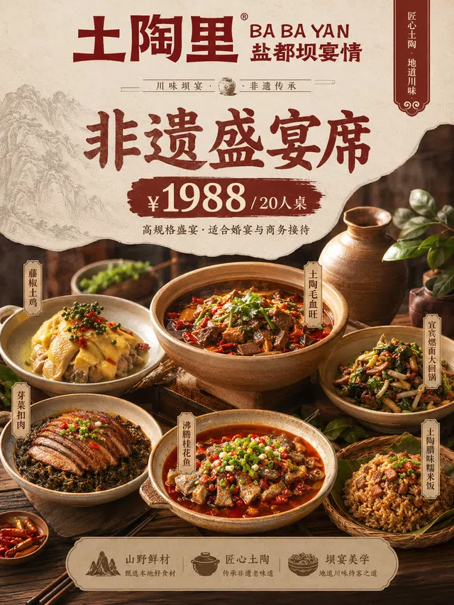 陶然尊享桌氛围海报