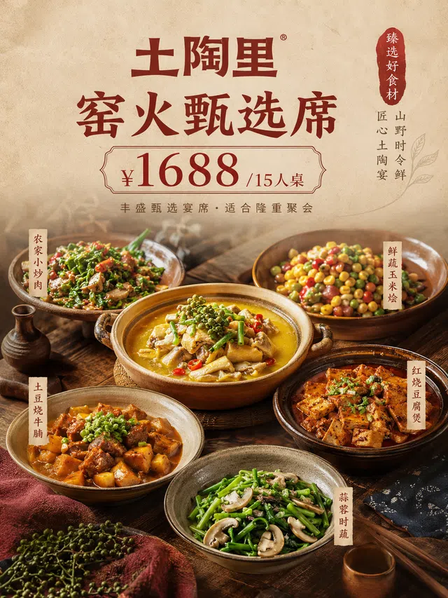 荣州锦宴桌推广海报