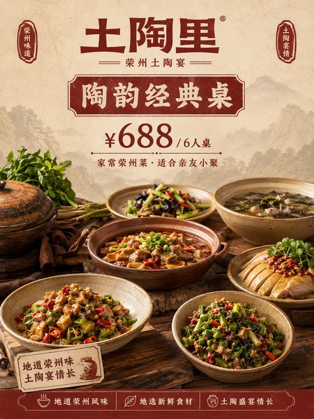 陶韵经典桌海报